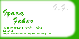 izora feher business card