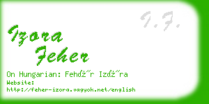 izora feher business card